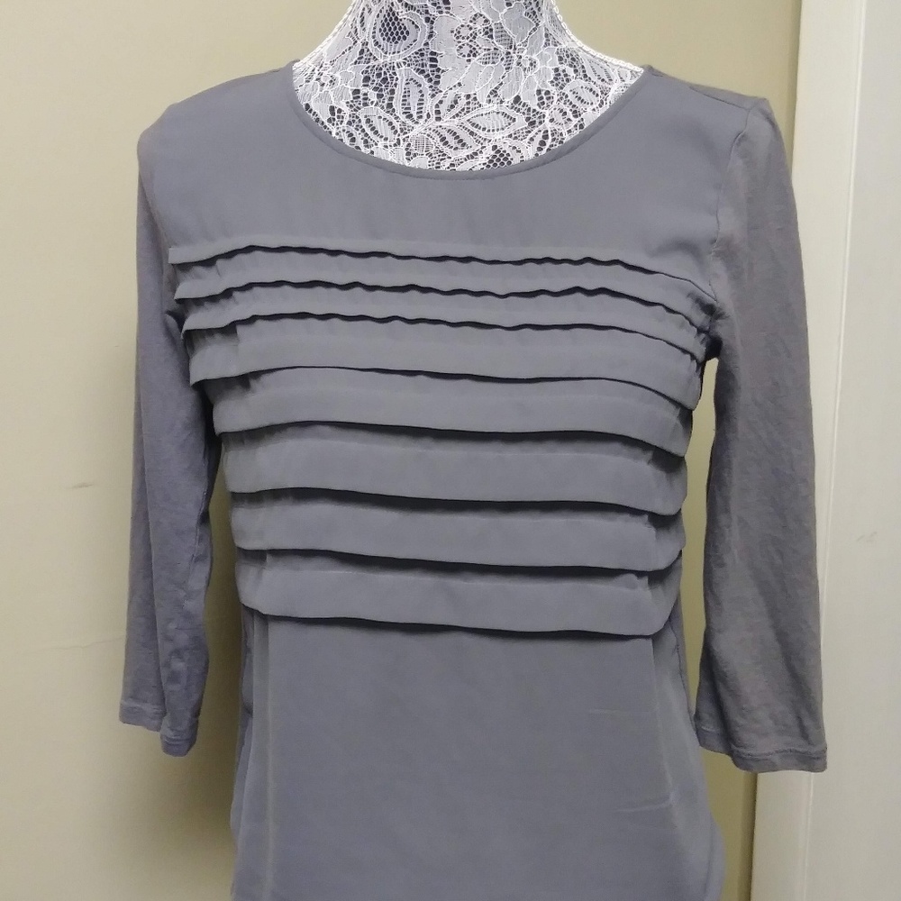Ann Taylor Loft Gray Blouse Size XS